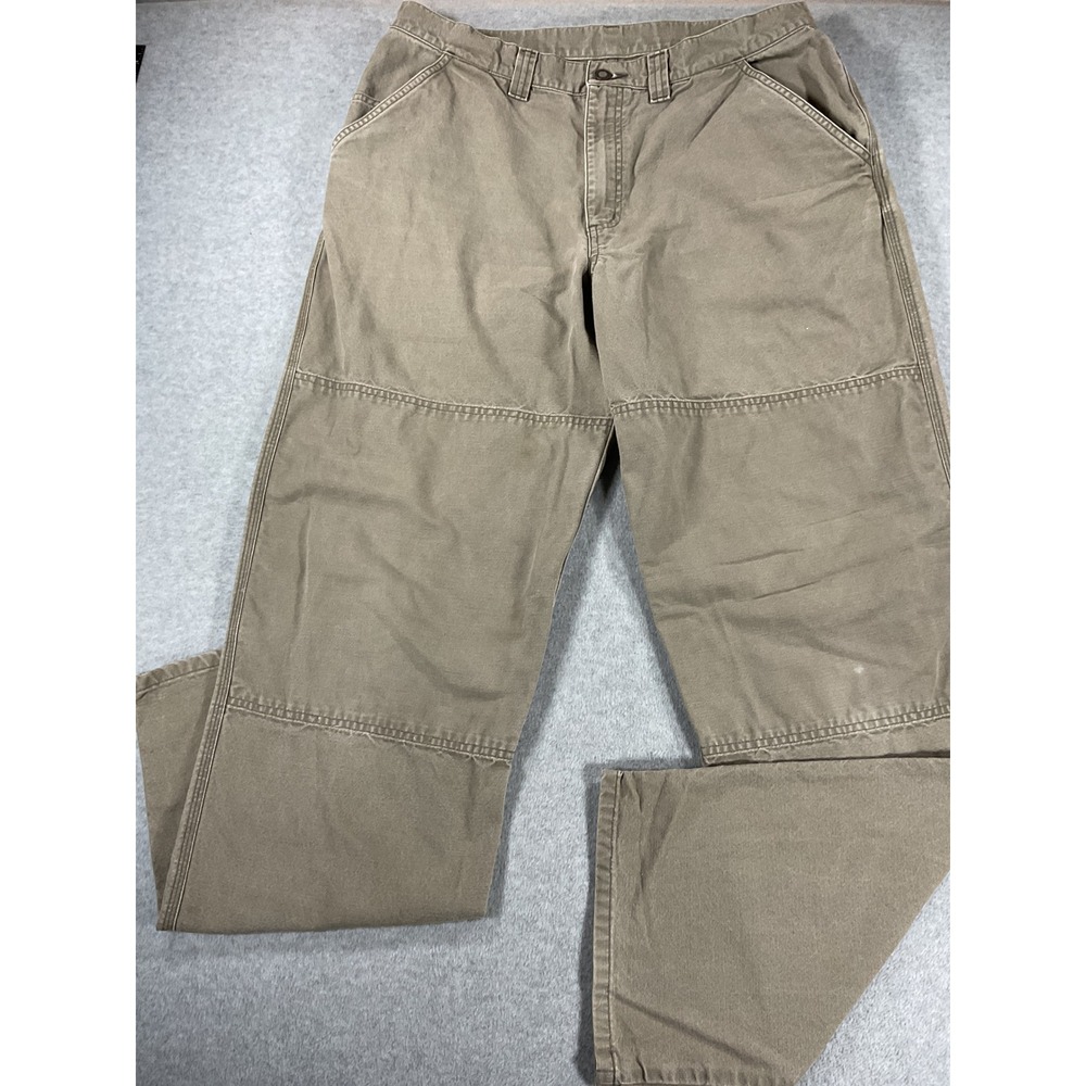 Patagonia Mens Size 35 Brown Cotton Canvas Double Knee Work Pants Strt  Leg 2790